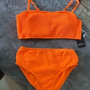 Orange Two Piece Bathing Suit